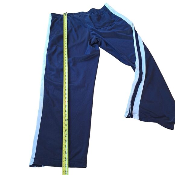 Nike Basketball Pants VTG Y2K Navy Blue White Stripes Zip Ankle XXL Men size 2XL - Picture 6 of 11